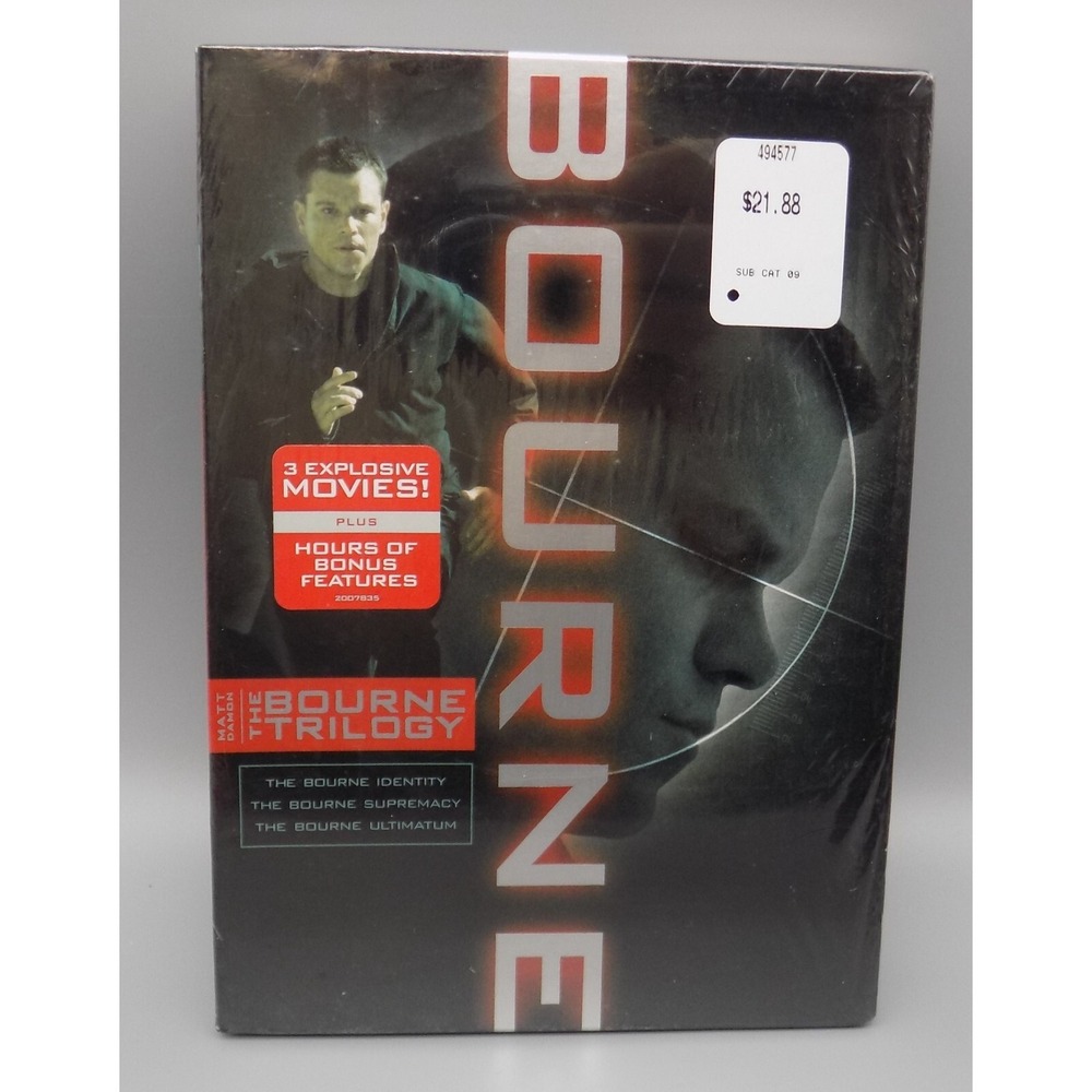 Sealed Bourne Trilogy DVD Box Set Robert Ludlum Matt Damon Jason Bourne Identity